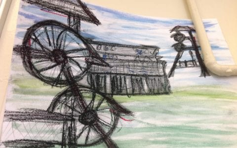 Headstocks art project supported by parents and carers